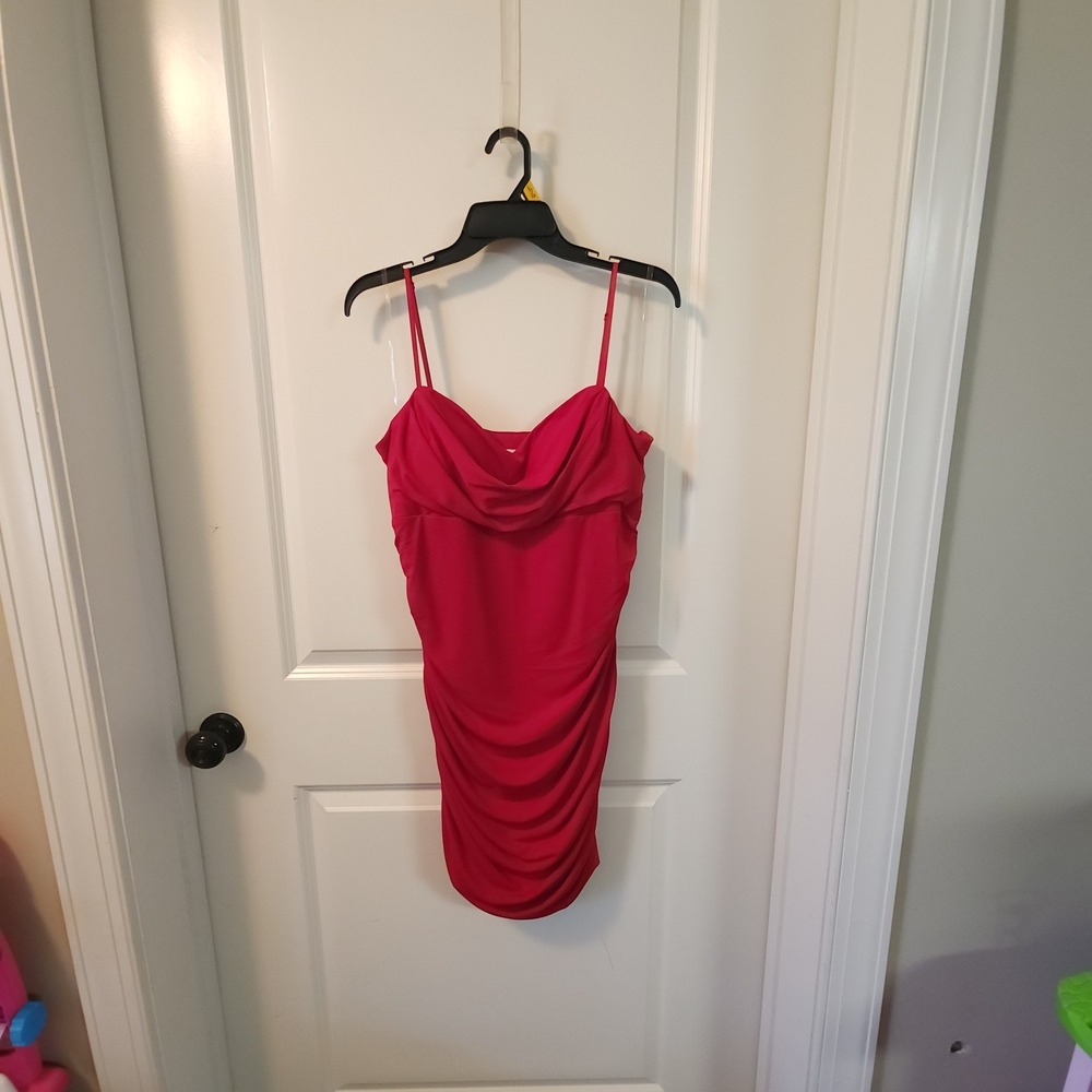Emerald Sundae Mini Dress in Vibrant Red NWOT